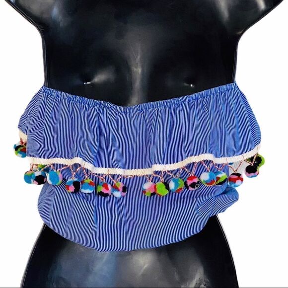 Lucy Love Tapas Hour Pom Pom Top Sz XS - Picture 2 of 8